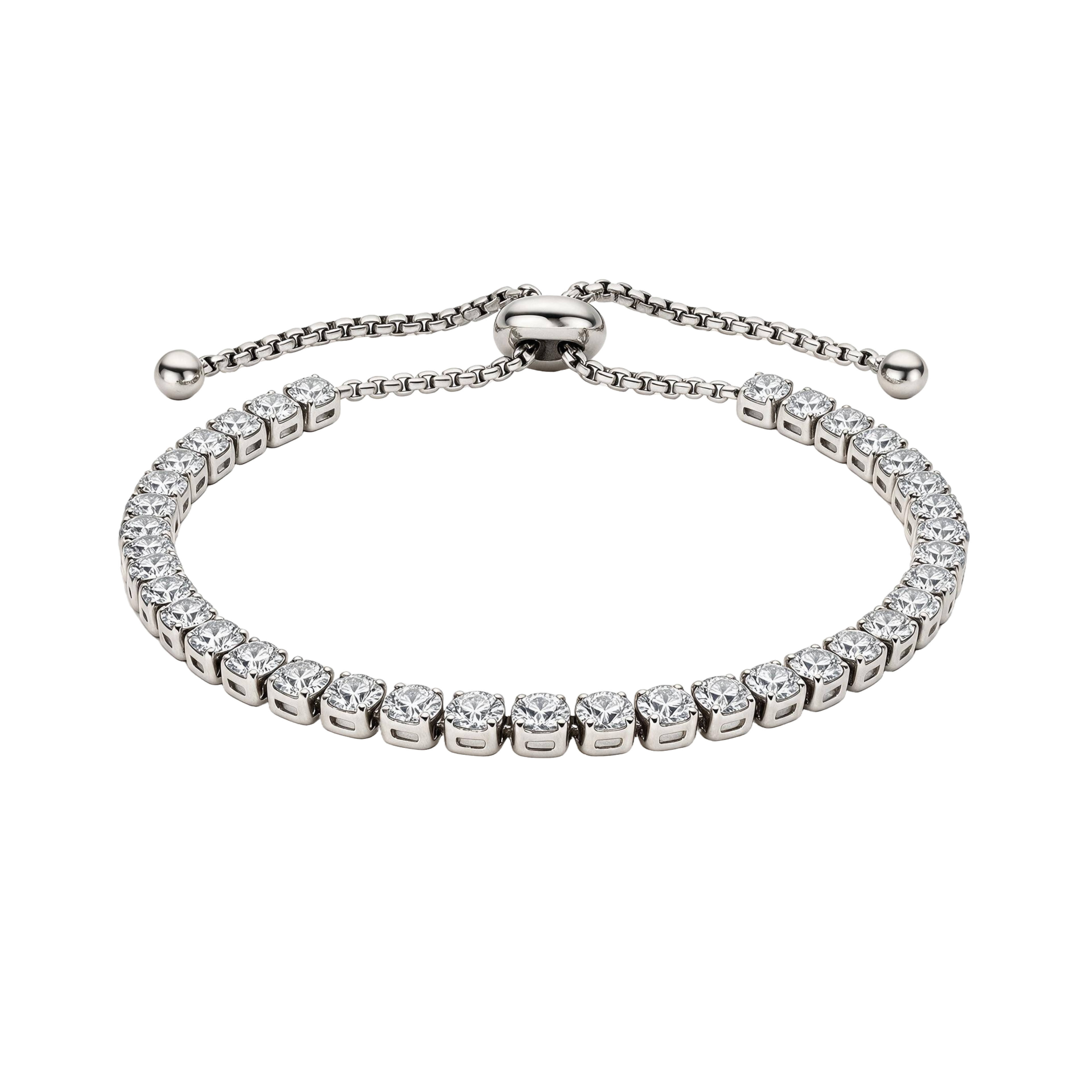 Silberarmband mit Zirkonia Steine Tennisarmband Wasserfest