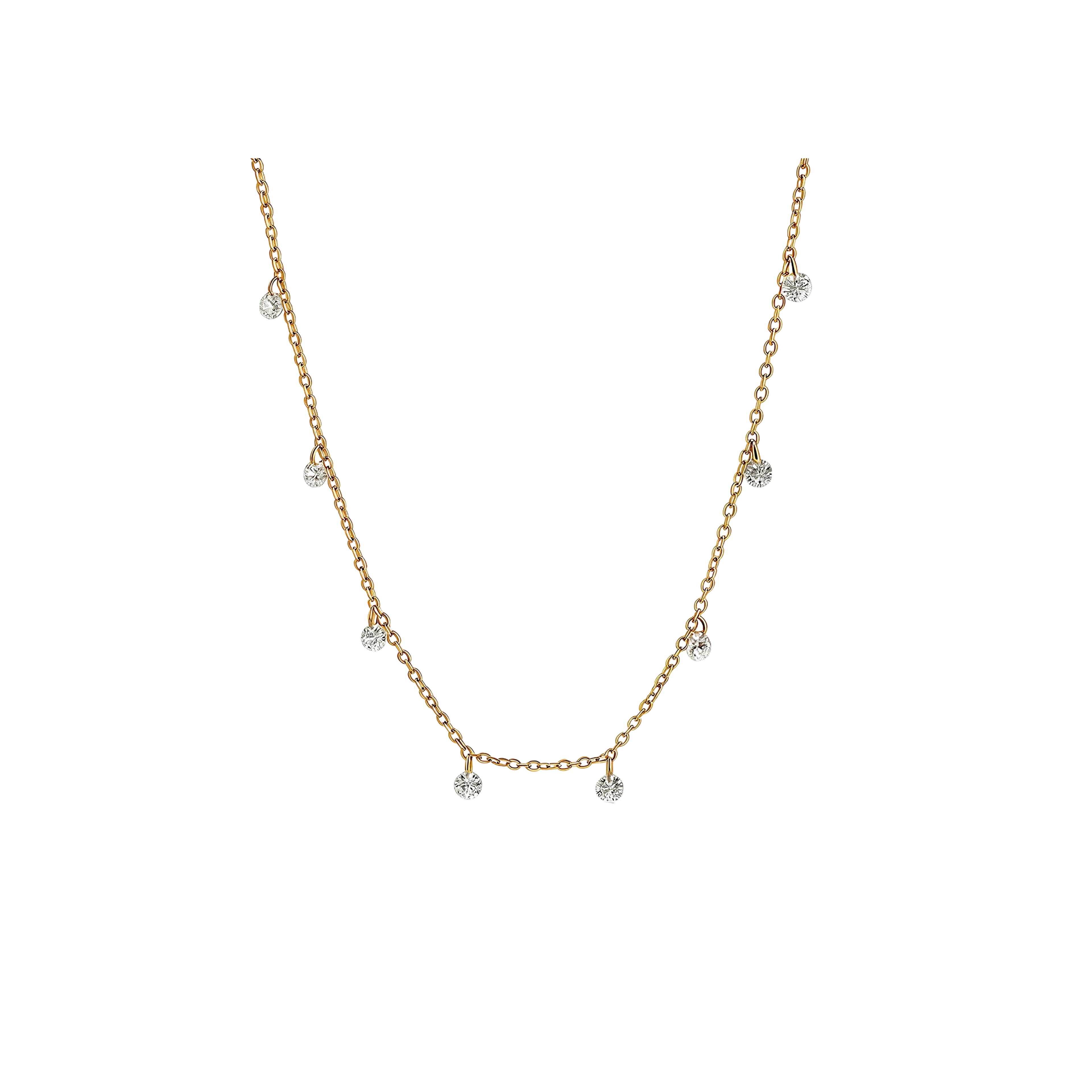Goldkette mit kleinen Steinen Wasserfest